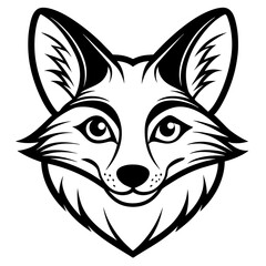 fox head  silhouette vector illustration svg file
