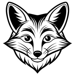 fox head  silhouette vector illustration svg file
