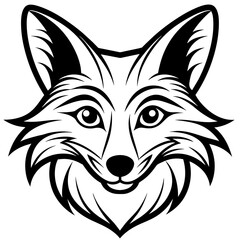 fox head  silhouette vector illustration svg file
