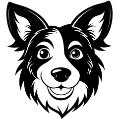 dog head silhouette vector illustration svg file
