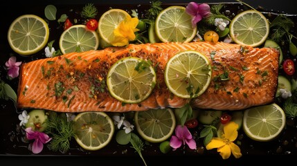 food photo of One Pan Salmon and Asparagus UHD Wallpaper