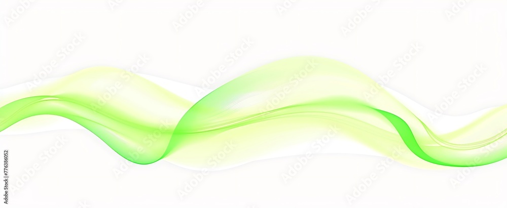 Aufkleber curve neon green light effect rays flash. generative ai