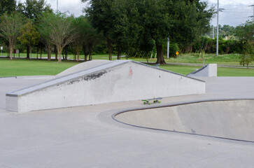 Skateboard at Skate Park in Gainesville Florida