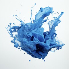 realistic blue color splash