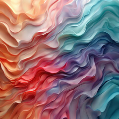 Fototapeta premium Abstract Colorful background Wave Patterns Flowing in a Graceful Fabric-Like Texture