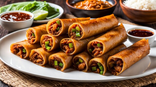 Filipino pancakes lumpia sariva