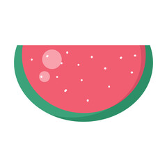 Illustration of fresh fruit on a white background. illustration of watermelon