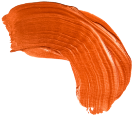 Orange Acrylic Paint Stroke