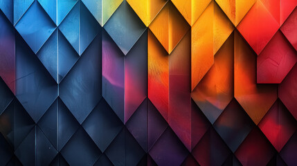 Fototapeta premium colorful geometric patterns with a gradient transition from blue to red hues