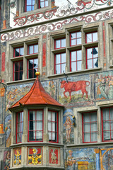 Obraz premium Die Altstadt von Stein am Rhein, Kanton Schaffhausen (Schweiz)