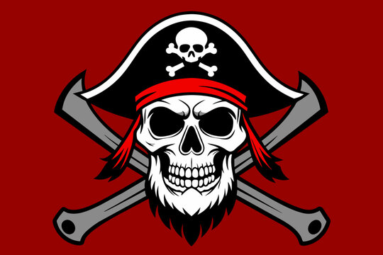 recommend clip art: A skull and crossbones pirate jolly roger grim reaper vector silhouette 