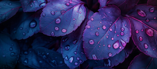water drops on a purple flower