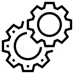 cogs icon, simple vector design - obrazy, fototapety, plakaty
