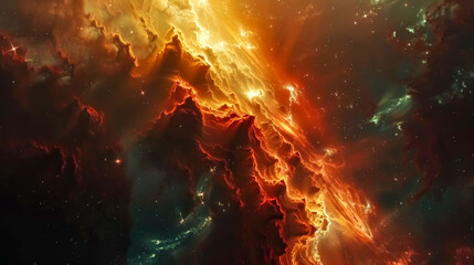 Cosmic inferno: abstract space art