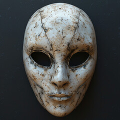 Naklejka premium 3d face mask photo generative ai
