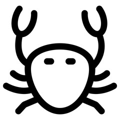 crab icon, simple vector design - obrazy, fototapety, plakaty