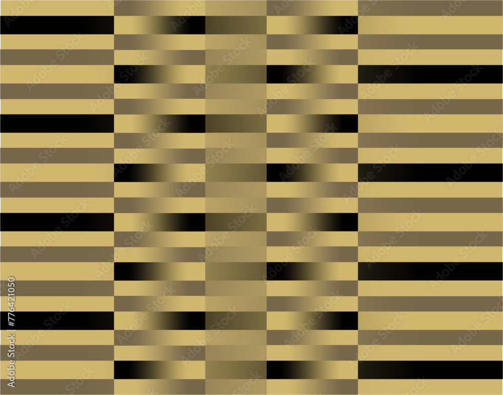 Poster composition of lines, planes and shapes in the form of geometry with gradient colors of gold and bro