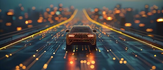 Global microchip shortage impacts car industry causing production delays and shortages. Concept Global supply chain issues, Microchip shortage, Car production delays, Industry impact, Shortages - obrazy, fototapety, plakaty