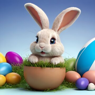HD easter bunny in field wallpapers pics
 