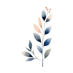 Blush and Blue Leaves Floral Watercolor, blush blue yellow flower blue leaf leaves branches bouquets collection, wedding invitations, anniversary, birthday.