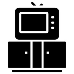 television icon, simple vector design