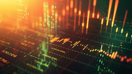 Modern Financial Nexus: High-Definition Graphs and Numeric Displays.