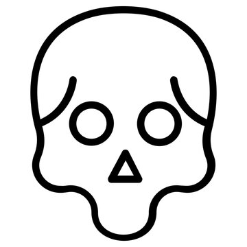 skull tattoo icon, simple vector design