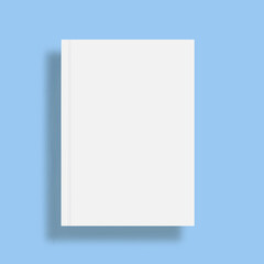 blank cover on the blue background 