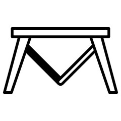 table icon, simple vector design