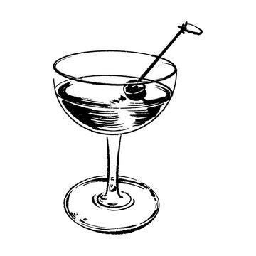 Manhattan_Cocktail_Glass_Vector