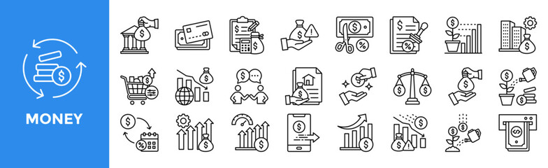 Money icon set