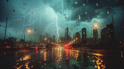 Foto op Plexiglas Stormy Cityscape © AlissaAnn