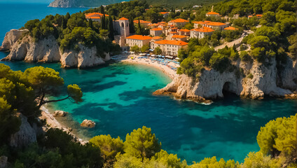 Magnificent Budva Montenegro summer - obrazy, fototapety, plakaty