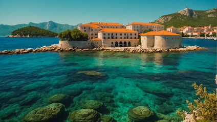 Magnificent Budva Montenegro seascape - obrazy, fototapety, plakaty
