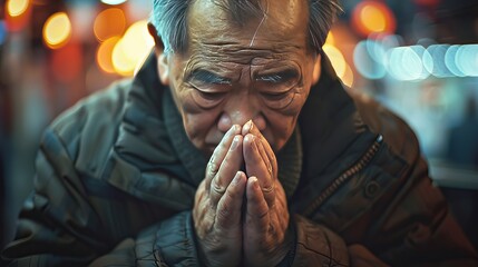 Asian Christian in Prayer