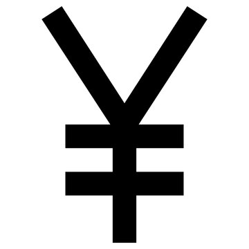 japanese yen icon, simple vector design