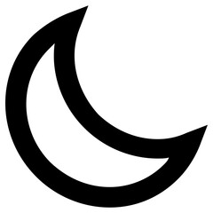moon icon, simple vector design