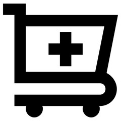 add to cart icon, simple vector design