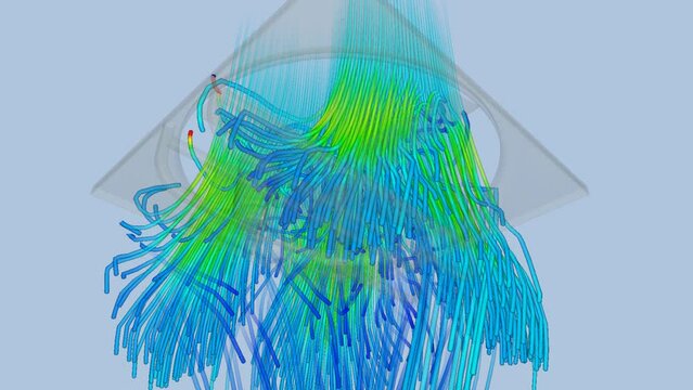 CFD simulation Computational fluid dynamics - fan airflow simulation