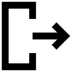 exit icon, simple vector design