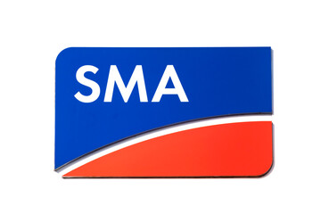 SMA company's logo, SMA Solar Technology AG, global manufacturer inverters, photovoltaic solar systems, Renewable Energy, Green Technology, Sustainable Development, Göttingen, Germany - March 31, 2024