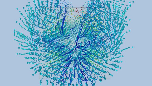 CFD simulation Computational fluid dynamics - rotor system airflow simulation