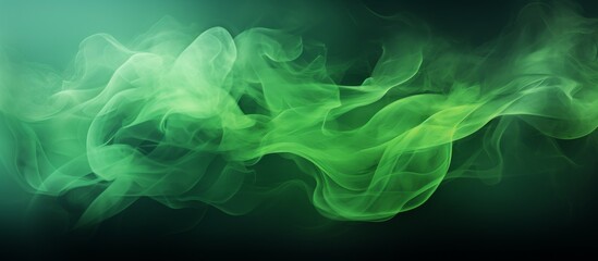 Thick plumes of swirling smoke can be seen in shades of green and black against the sky