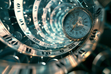 passing of time concept. Tweirl of time. High quality photo