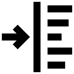 left align icon, simple vector design