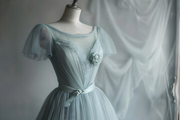 Elegant Pastel Floral A-line Dress Perfect for Festive Occasion