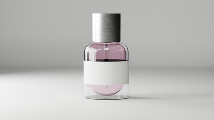 Elegant Perfume Bottle Mockup on White Background