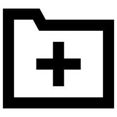 new folder icon, simple vector design