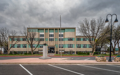 Exterior of the Gaines County Courthouse in the town of Seminole, Texas, USA