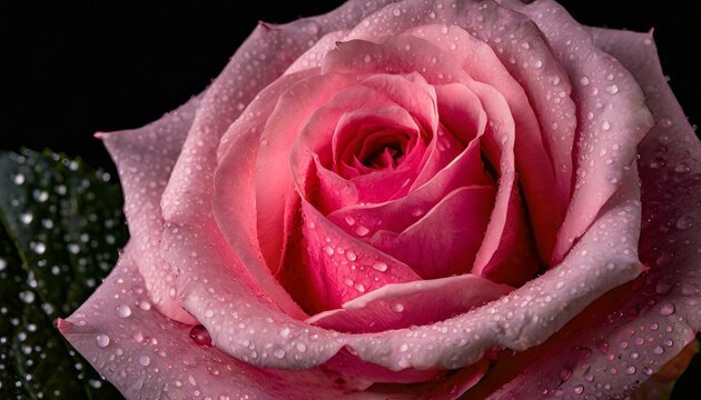 Photo of a blooming pink rose